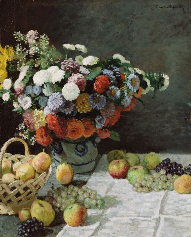 Купить и печать на заказ Репродукции картин Клод Моне Flowers and Fruit