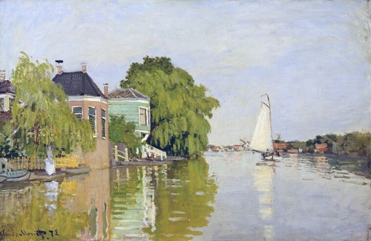 Репродукции картин Claude Monet Houses on the Achterzaan