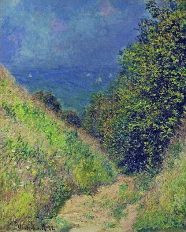 Paintings Claude Monet-Path at Pourville