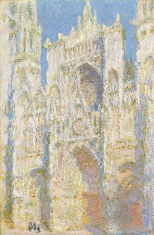 Картины, фото с паспарту Claude Monet Rouen Cathedral, West Facade, Sunlight