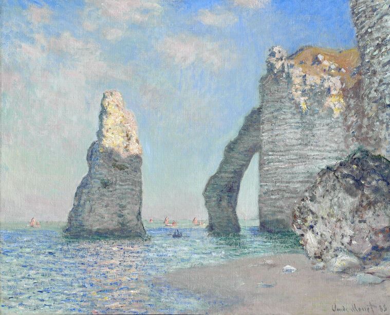 Картины, фото с паспарту Claude Monet The Rock Needle and the Porte d Aval Картины, фото с паспарту Claude Monet The Rock Needle and the Porte d Aval