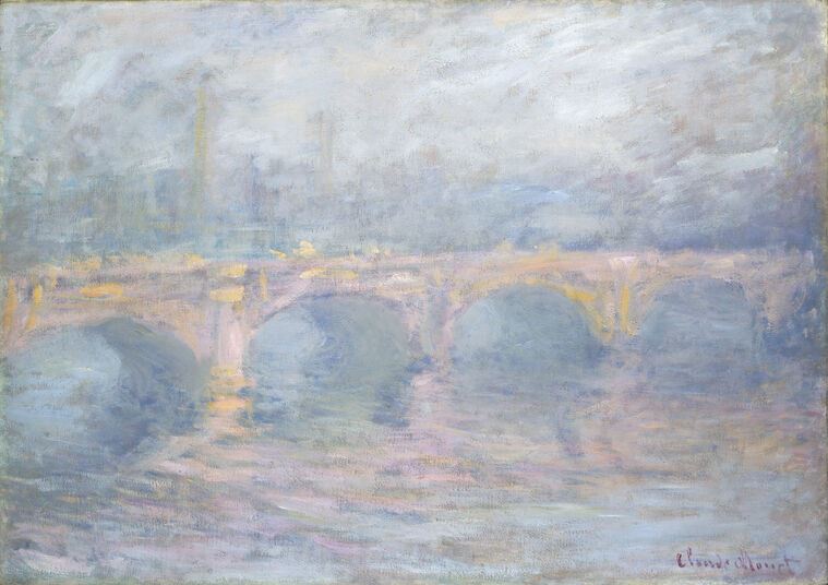 Репродукции картин Claude Monet Waterloo Bridge at Sunset, Pink Effect