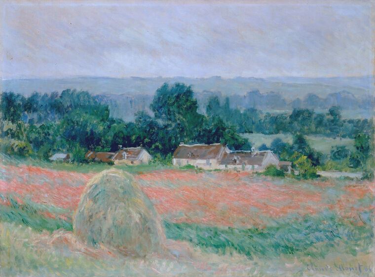 Купить и печать на заказ Репродукции картин Клод Моне Haystack at Giverny