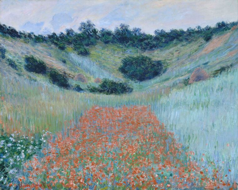 Картины Claude Monet Poppy Field in a Hollow near Giverny