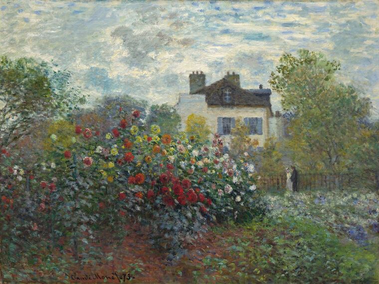 Купить и печать на заказ Репродукции картин Клод Моне The Garden of Monet at Argenteuil