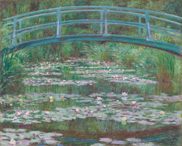 Купить и печать на заказ Картины Клод Моне The Japanese Bridge (The Water-Lily Pond)