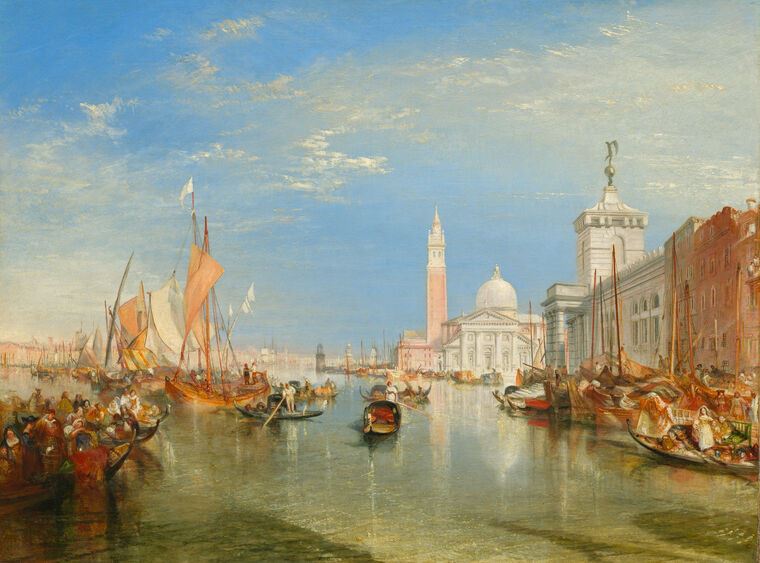 Купить и печать на заказ Репродукции картин Венеция. Догана и базилика Сан-Джорджо Маджоре