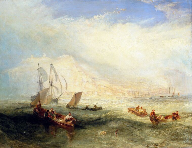 Репродукции картин William Turner-Line Fishing Off Hastings