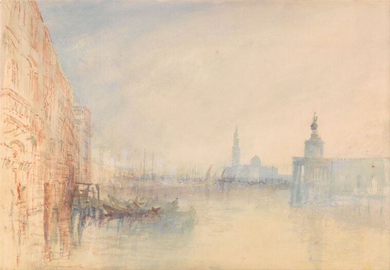 Купить и печать на заказ Репродукции картин Уильям Тёрнер Venice, The Mouth of the Grand Canal