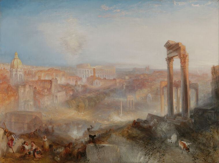 Картины, фото с паспарту William Turner Modern Rome - Campo Vaccino