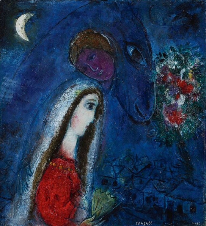 Репродукции картин Marc Chagall La Fiancee Revant