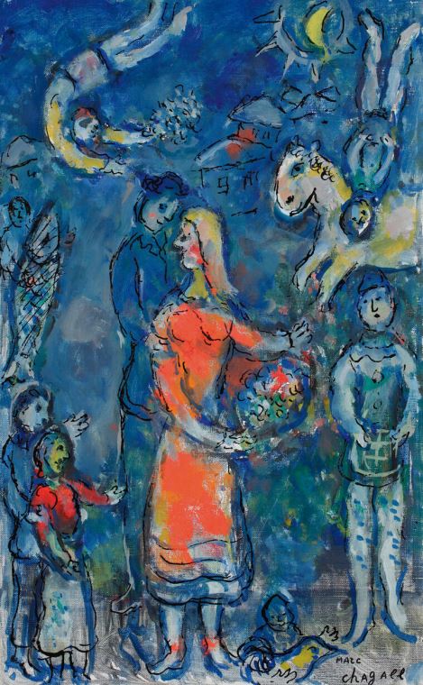 Репродукции картин Marc Chagall Autour Du Couple