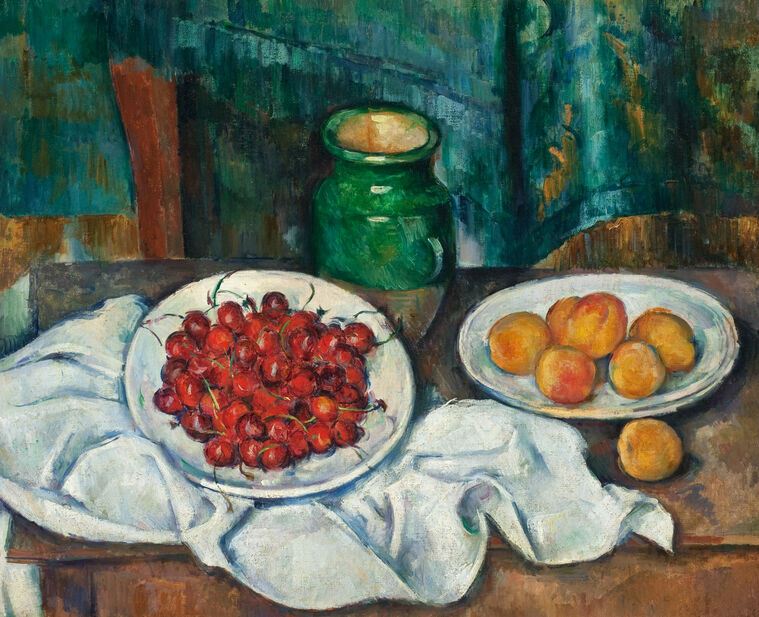 Картины Paul Cezanne Cherries and Peaches