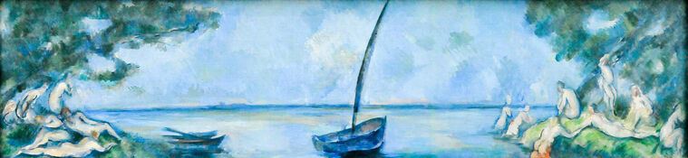 Картины на подрамнике Paul Cezanne The Boat and Bathers