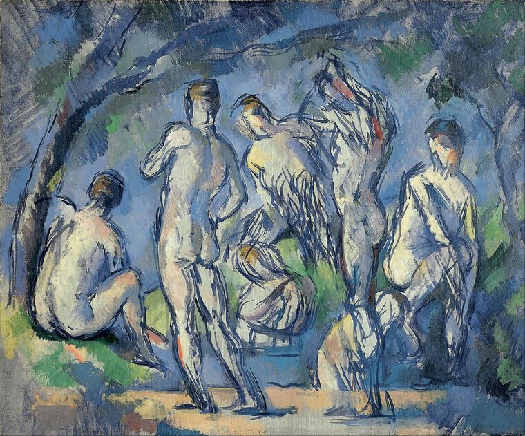 Картины Paul Cezanne Bathers Standing