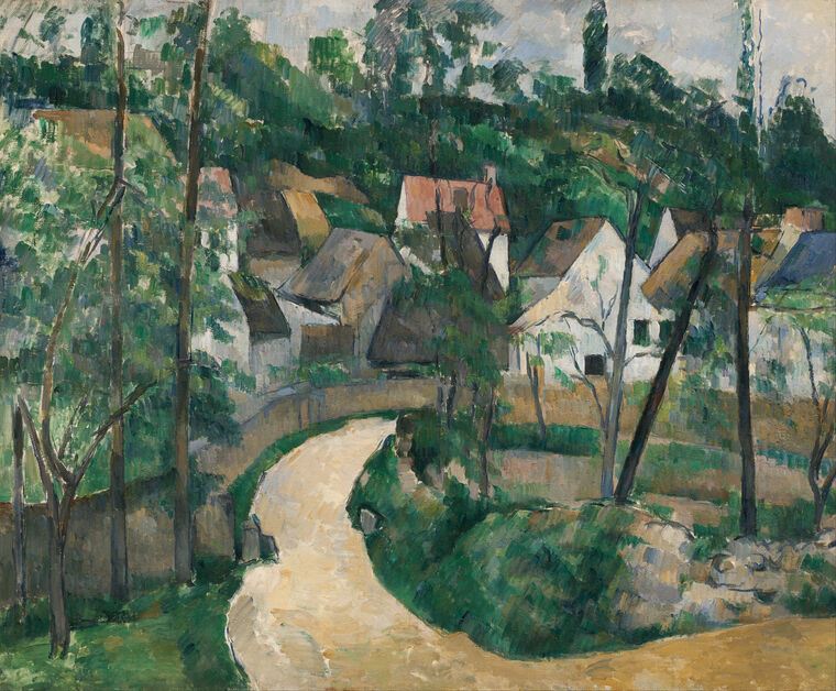 Картины, фото с паспарту Paul Cezanne A Turn in the Road Картины, фото с паспарту Paul Cezanne A Turn in the Road