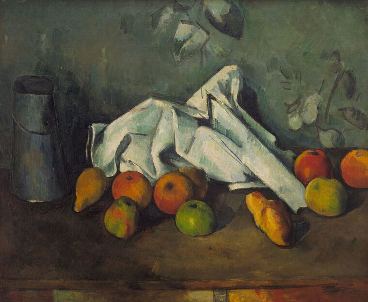 Картины Paul Cezanne Milk Can and Apples