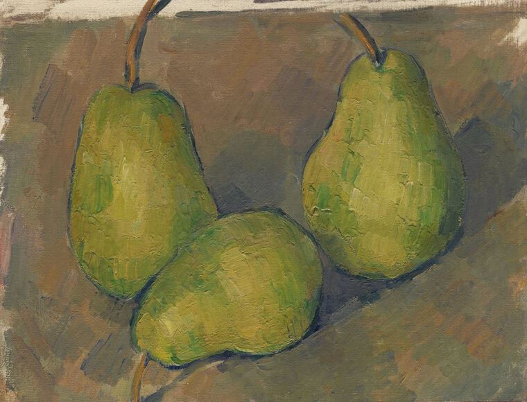 Картины, фото с паспарту Paul Cezanne Three Pears Картины, фото с паспарту Paul Cezanne Three Pears