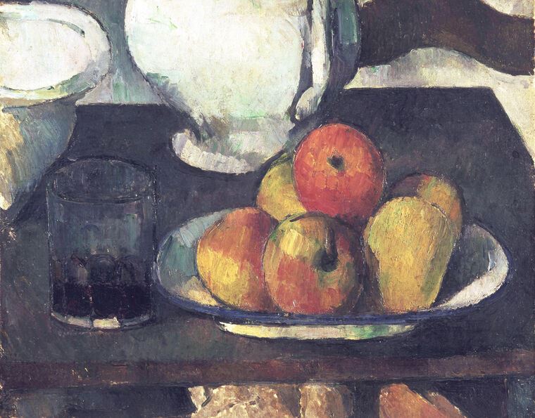 Картины Paul Cezanne Apples and a Glass of Wine