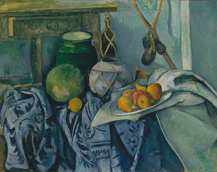 Картины Paul Cezanne Ginger Jar and Eggplants