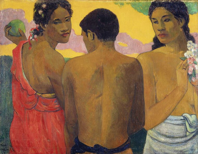 Paintings, photos from Passepartout Paul Gauguin Three Tahitians