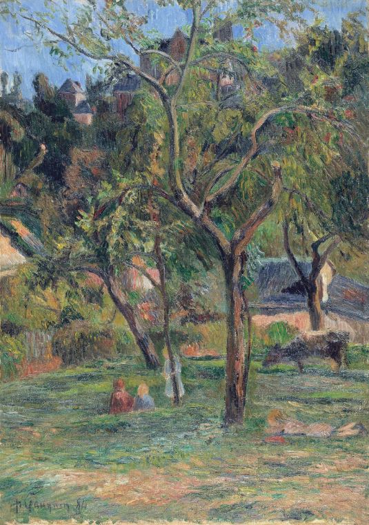 Картины в рамке, багете Paul Gauguin An Orchard under the Church of Bihorel Картины в рамке, багете Paul Gauguin An Orchard under the Church of Bihorel