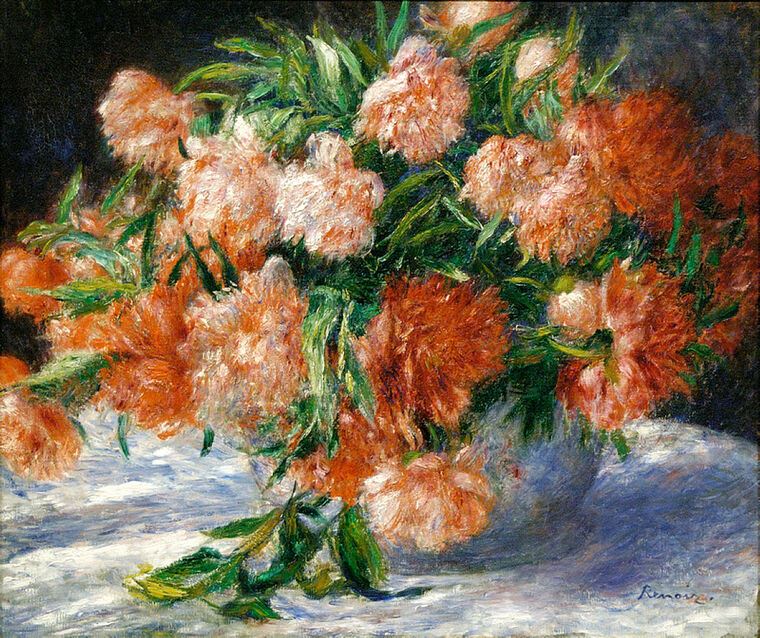 Картины на подрамнике Pierre Auguste Renoir Peonies Картины на подрамнике Pierre Auguste Renoir Peonies