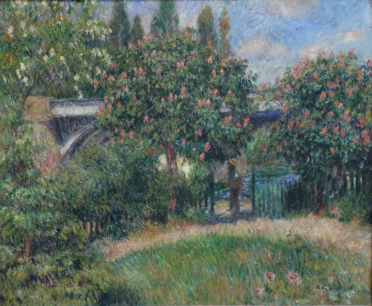 Картины на подрамнике Pierre Auguste Renoir Railway Bridge at Chatou