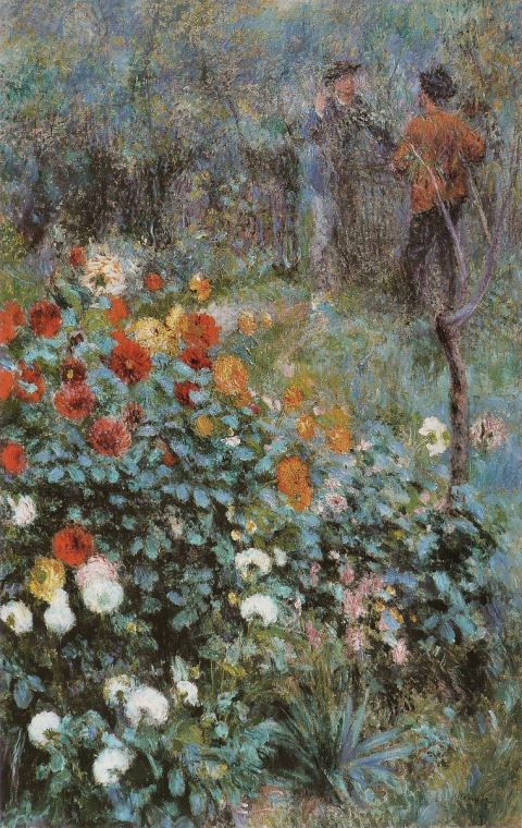 Купить и печать на заказ Репродукции картин Пьер Огюст Ренуар The Garden in the Rue Cortot at Montmartre