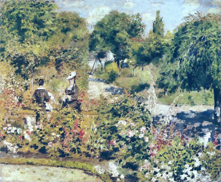 Репродукции картин Pierre Auguste Renoir The Garden at Fontenay