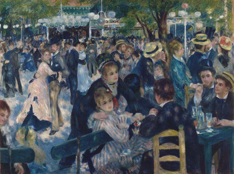 Репродукции картин Pierre Auguste Renoir Dance at the Moulin de la Galette