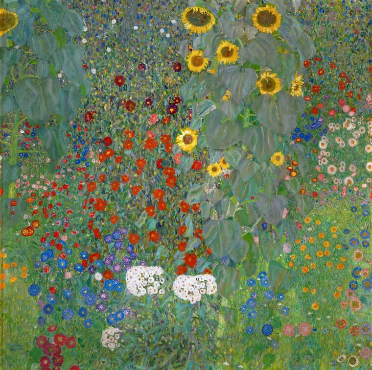 Репродукции картин Gustav Klimt Garden With Sunflowers 2