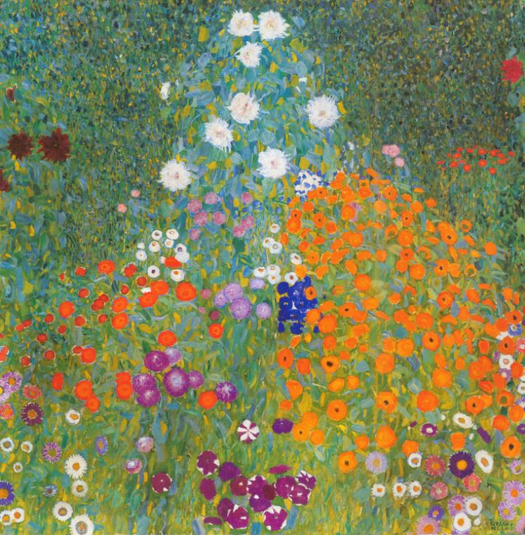 Купить и печать на заказ Репродукции картин Густав Климт Garden With Sunflowers