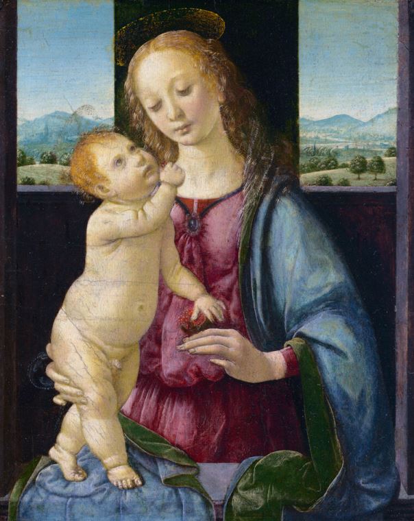 Репродукции картин Leonardo da Vinci Madonna with a Pomegranate