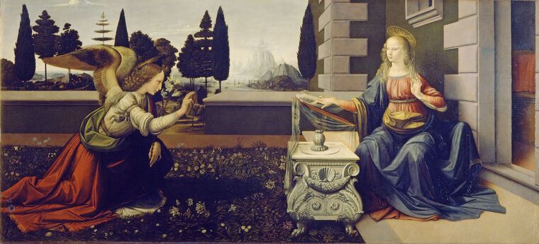 Репродукции картин Leonardo da Vinci Annunciation