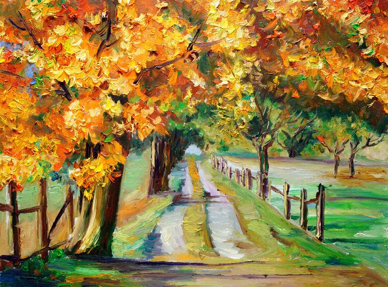 Картины на подрамнике Road in autumn Картины на подрамнике Road in autumn