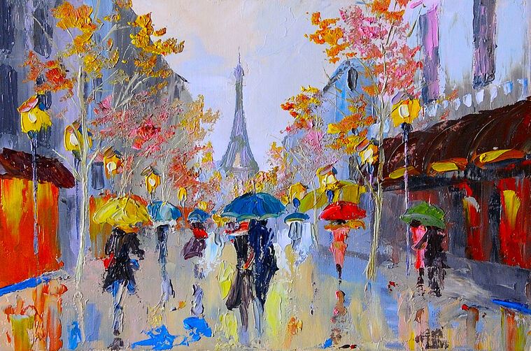 Paintings Street in Paris