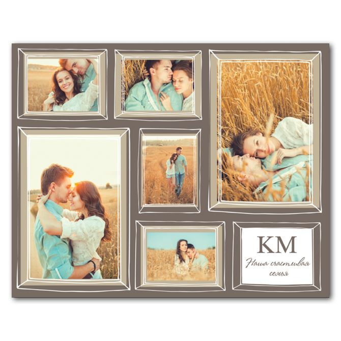 Photo collages Painted frame