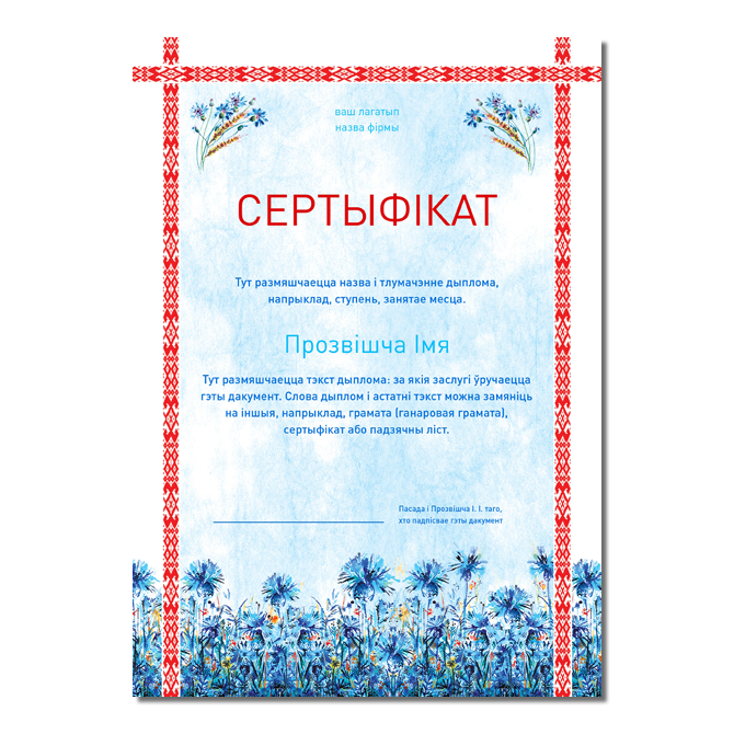Сертификаты Paint Belarus