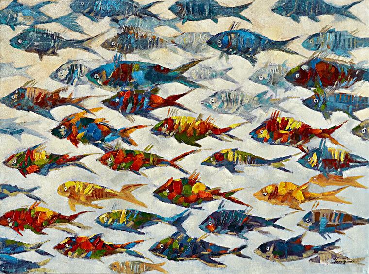 Купить и печать на заказ Репродукции картин Подводный мир рыбки