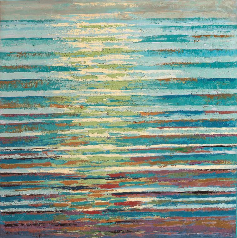 Paintings Sea waves at sunset