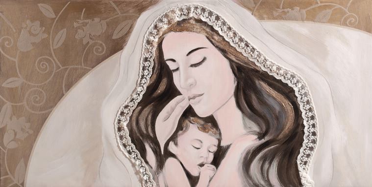 Reproduction paintings Mother with baby 2