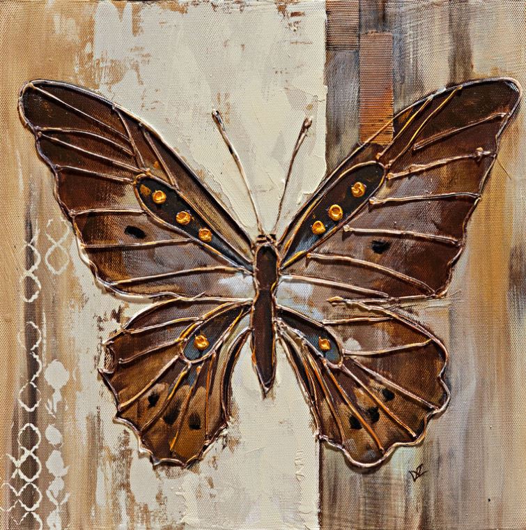 Купить и печать на заказ Репродукции картин Бабочка бронза