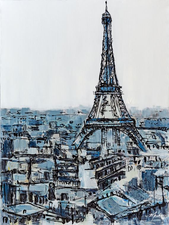 Купить и печать на заказ Репродукции картин Париж с высоты