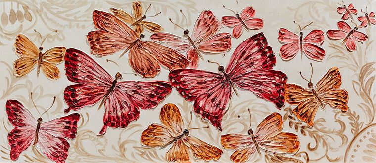 Купить и печать на заказ Репродукции картин Бабочки сепия