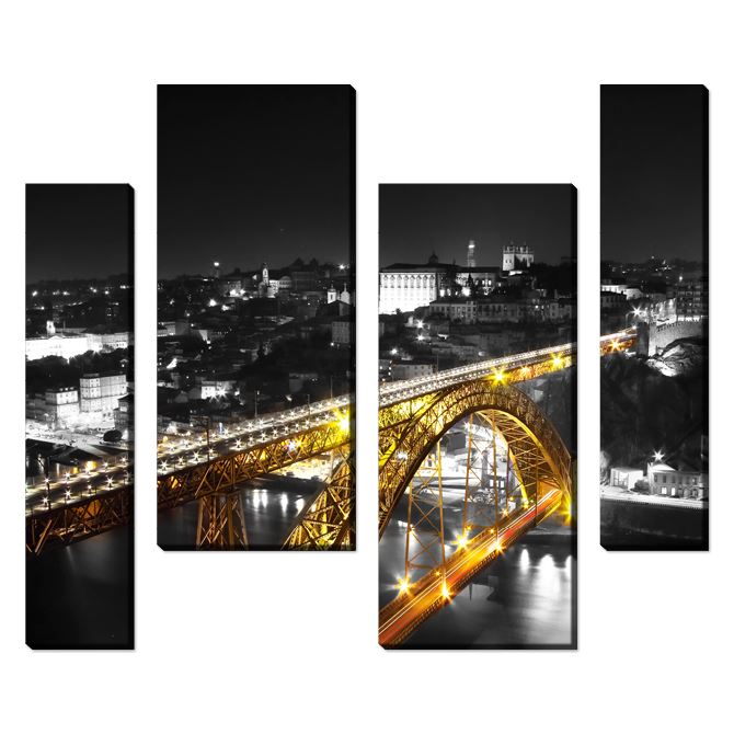 Картины модульные Ночной мост