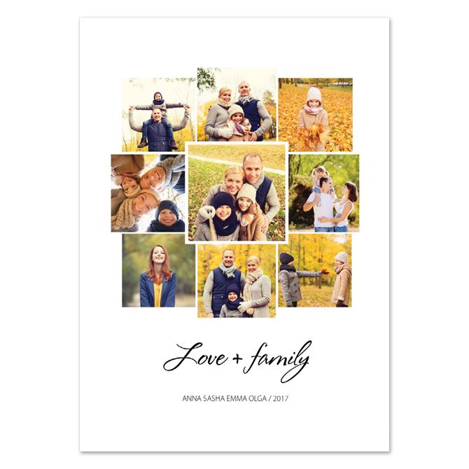 Photo collages Love+family
