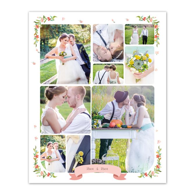 Photo collages Watercolor frame
