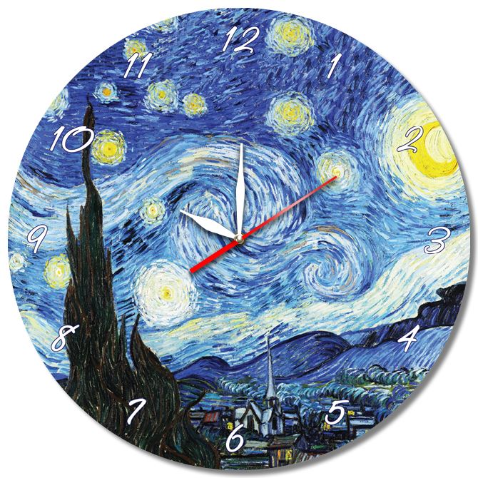 Wall clock Van Gogh