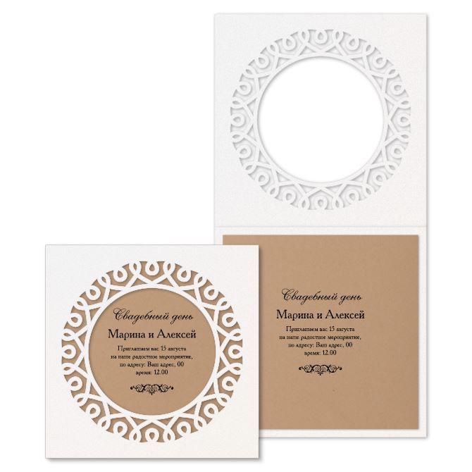 Greeting cards, invitations Cutting classics with lace